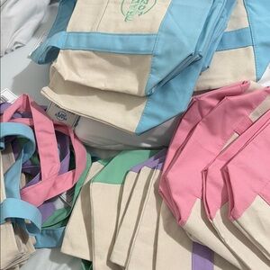 Trader Joe’s Pastel Mini Canvas Tote Bags